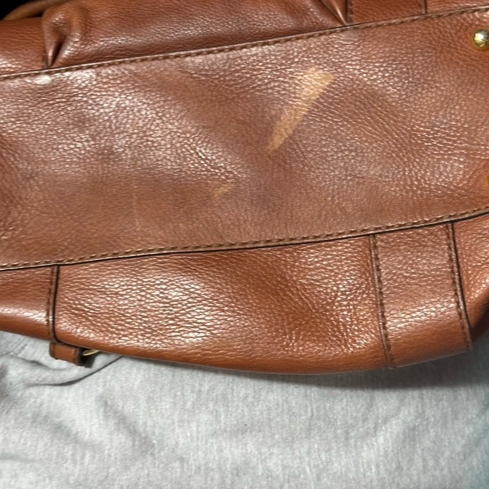 Vintage 90s Y2K Tod's Brown Leather Shoulder Bag with Timeless Design City Bag - Picture 6 of 7